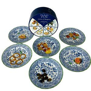 6 Isabelle de Borchgrave Dessert Plates Canapé